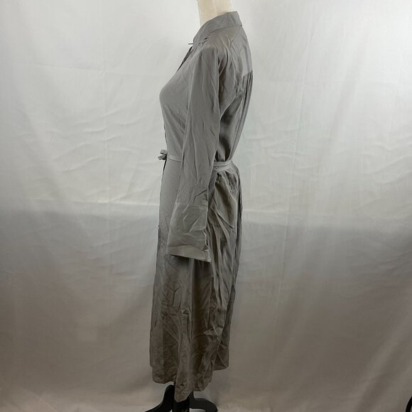 Club Monaco Shirred Back Shirt Dress S Gray Long Sleeve New NWT - Picture 6 of 13